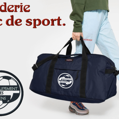 Broderie sur sac de sport